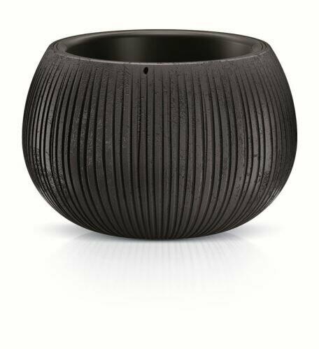 Blumentopf mit Einsatz BETON BOWL schwarz 47,8 cm