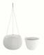 Blumentopf mit Einsatz und Stahl. Kabel SPLOFY BOWL WS weiß 23,9 cm