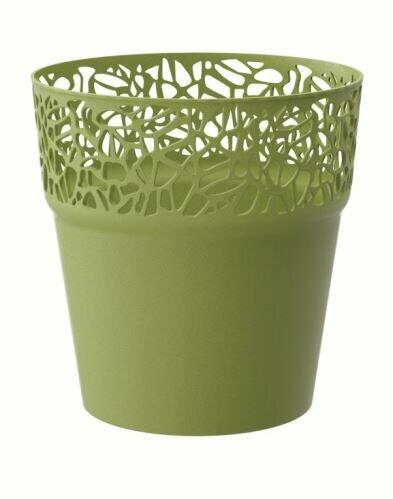 Blumentopf mit Spitze NATURO olive 17,5 cm