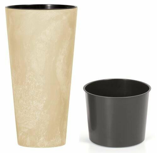 Blumentopf mit TUBUS SLIM BETON EFFECT sand 30cm