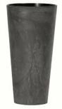 Blumentopf TUBUS SLIM EFFECT + anthrazit Einlage 20 cm