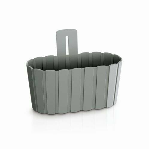 Hängender Blumentopf BOARDEE WALL grauer Stein 27,4cm