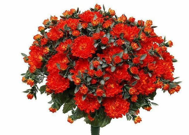 Künstlicher Strauß Chrysantheme orange 35cm