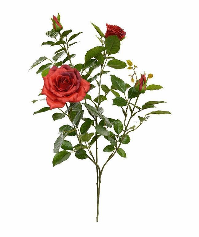 Künstlicher Zweig Rote Rose 70 cm