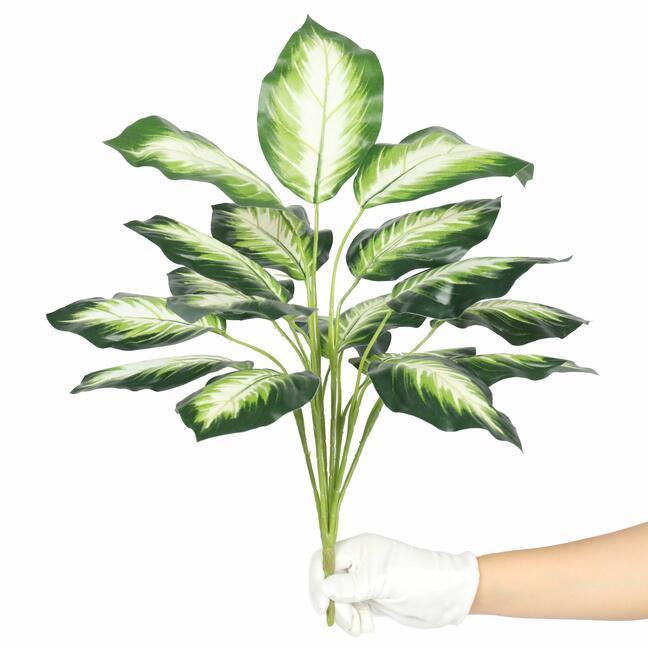 Die künstliche Pflanze Dieffenbachia weiß 50 cm