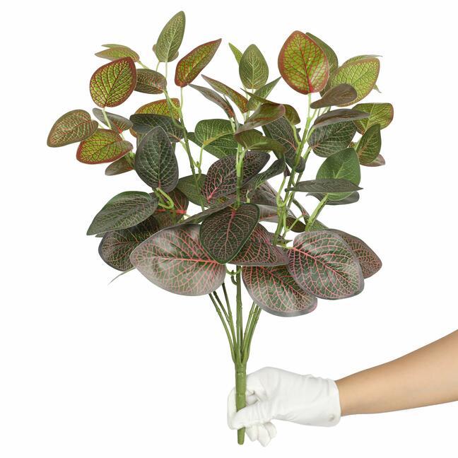 Die künstliche Pflanze Fittonia rot 45 cm