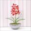 Kunstpflanze Orchidea Cymbidium burgunderrot 50 cm